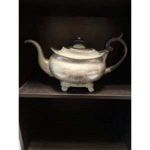 Original Antique Dixon & Son Coffee Footed Teapot Wood Handle 1800s
